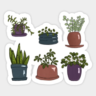 Just Me and My Plants Sticker